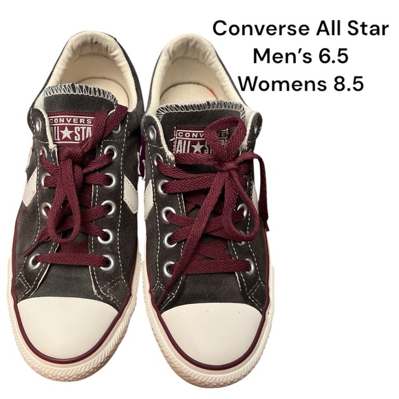 Converse Other - Converse All Stars Re-Issue Ox Unisex Mens 6.5 Womens 8.5 Charcoal Suede Low Top